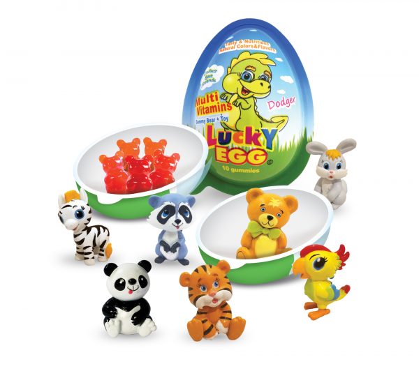 Lucky Egg Surprises with Multivitamin Gummies and Surprise Toy