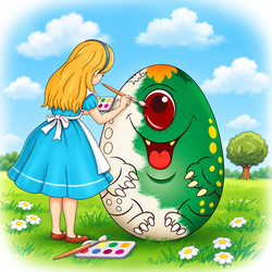 Children playing with Eggs Time toys